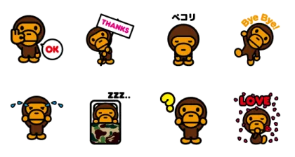 A BATHING APE®公式スタンプ