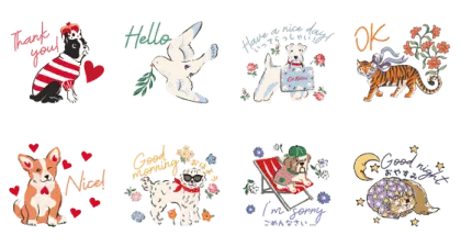 Cath Kidston 英語スタンプ