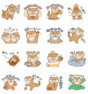 秋にぴったり！可愛い嘘のカワウソスタンプ