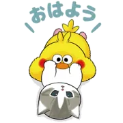 サメにゃんとポインコの秋冬スタンプ♪