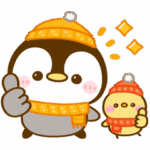 ぺんぺん＆シマエナガ♡ほっこり冬スタンプ