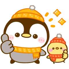 ぺんぺん＆シマエナガ♡ほっこり冬スタンプ