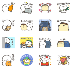 お文具さんたちの冬とやさしい敬語スタンプ